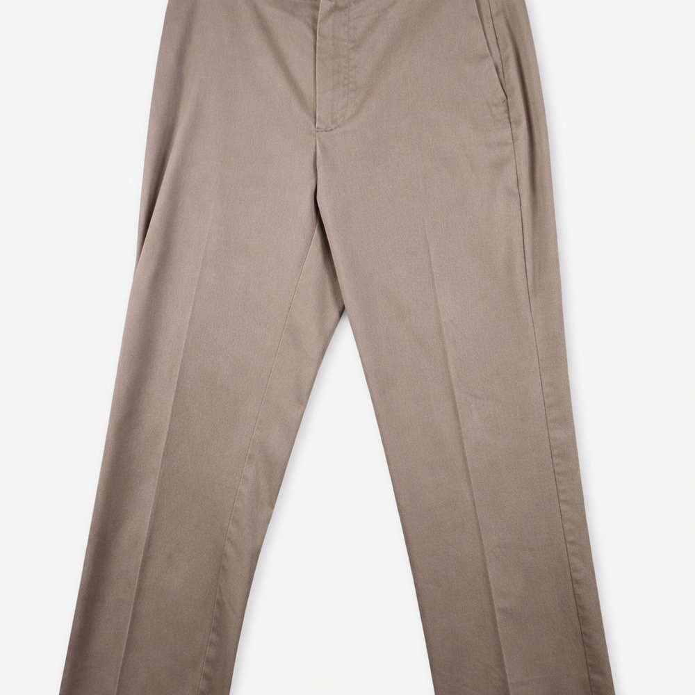 Roundtree & Yorke Total Flex Dress Pants Men's 36x32 Khaki Brown Front Stretch